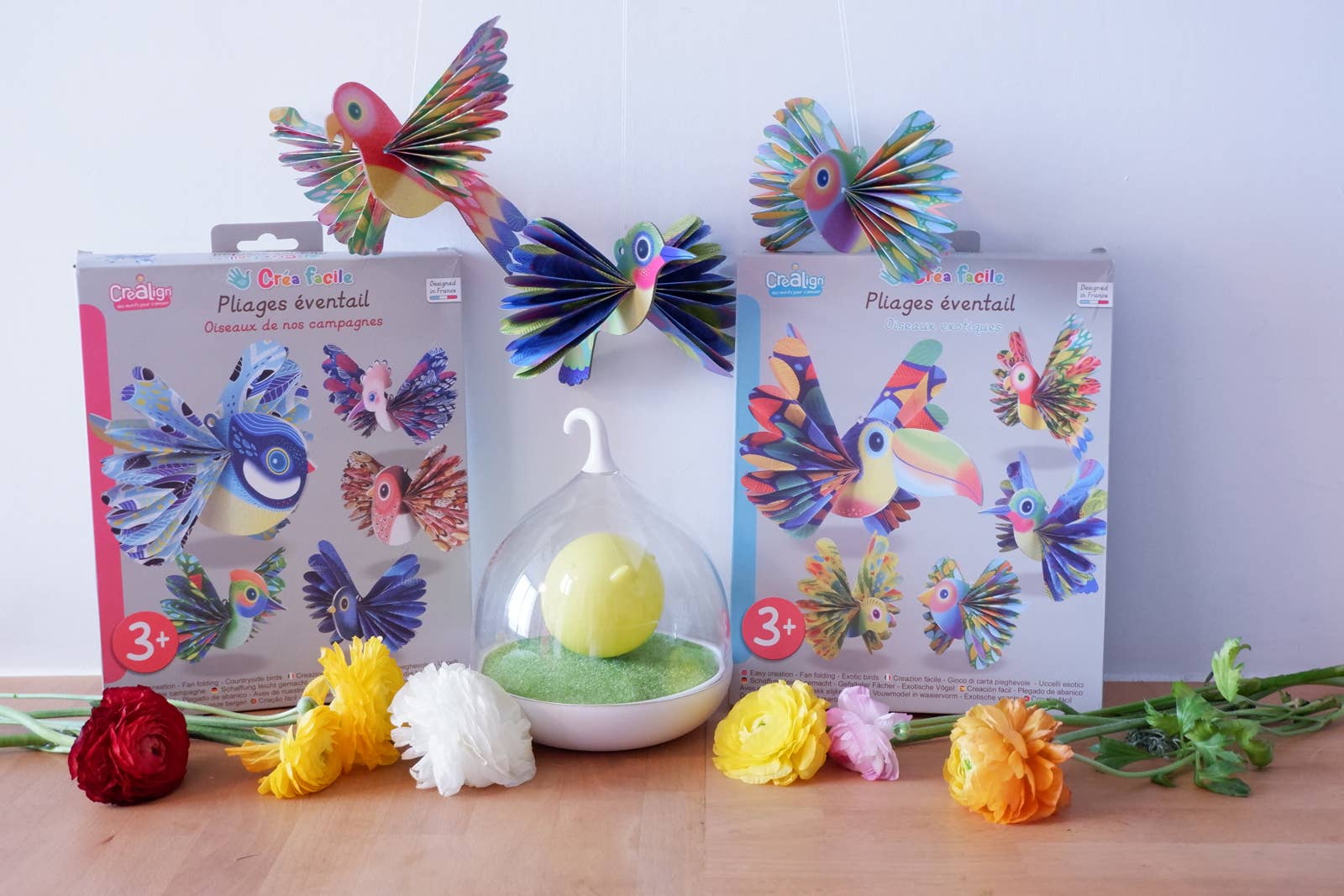 Villem Create easy, folding fans “Birds of our countryside” Créa Lign'