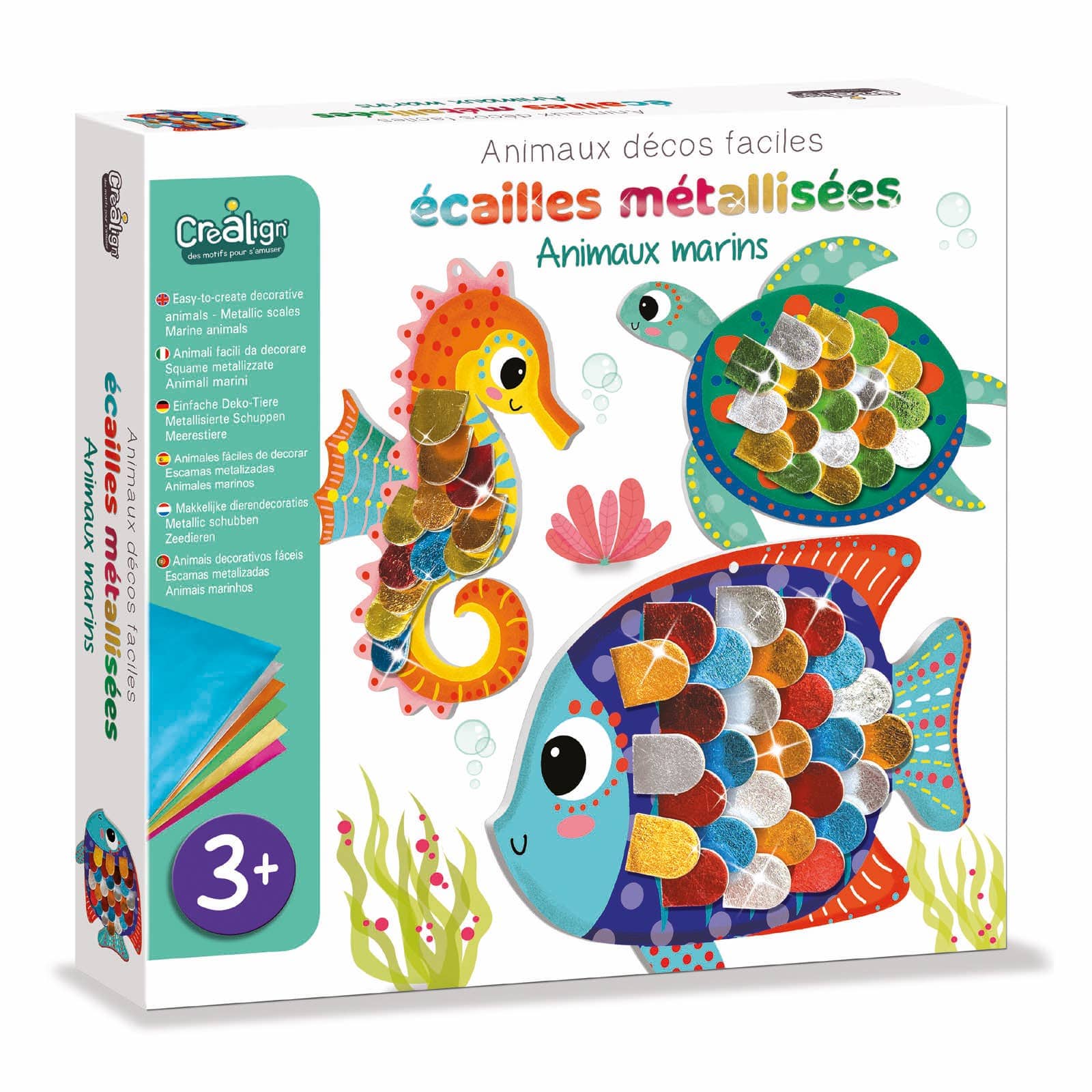 Villem Easy Deco Animals, Metallic Scales “Marine Animals” Créa Lign'
