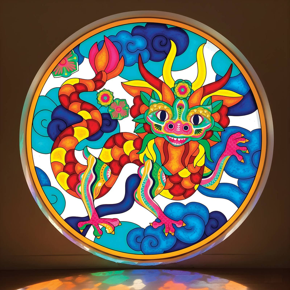 Villem Giant Stained Glass „Dragon of Light” vitraažikomplekt Créa Lign