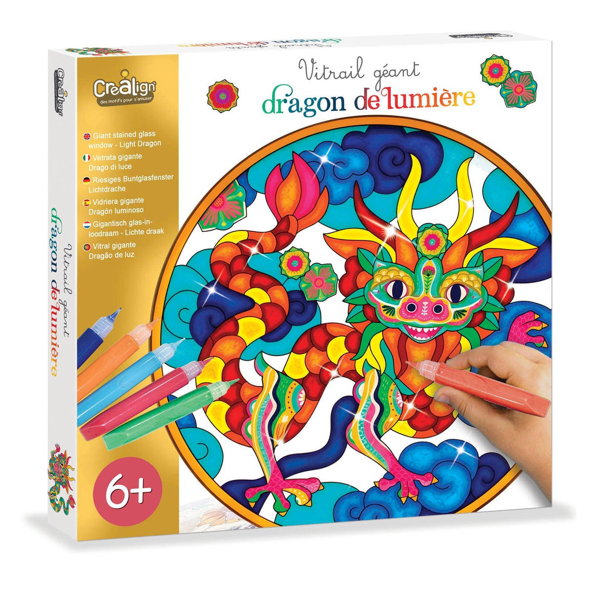 Villem Giant Stained Glass „Dragon of Light” vitraažikomplekt Créa Lign