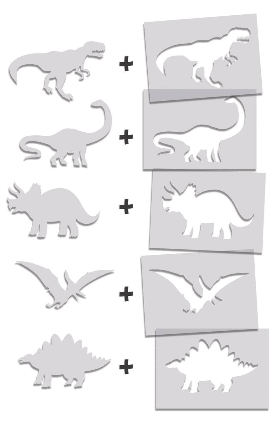 Villem Šabloonide loovkomplekt – Dinosauruste joonistamine Créa Lign