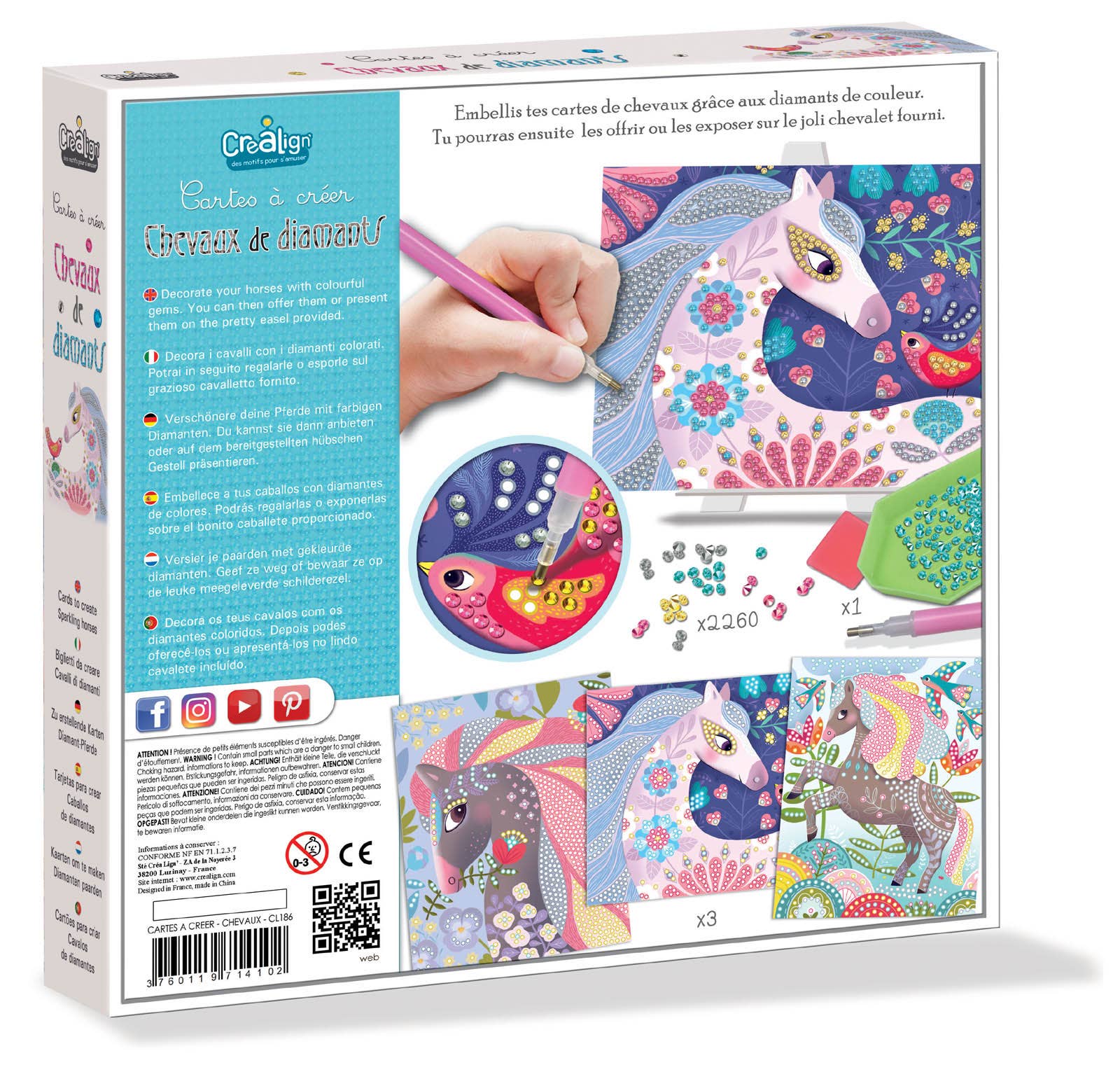 Villem Teemantpliiatsitega kaunistamise loovkomplekt – Sädelevad kaardid Créa Lign