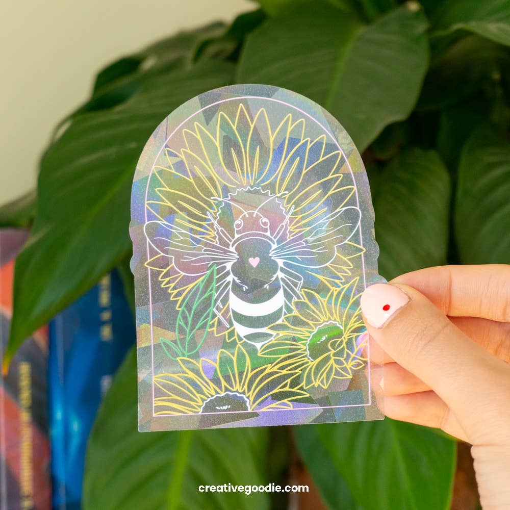 Villem Vikerkaare päikesepüüdja kleebis "Bee and Sunflowers" Creative Goodie