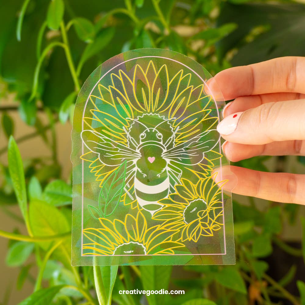 Villem Vikerkaare päikesepüüdja kleebis "Bee and Sunflowers" Creative Goodie