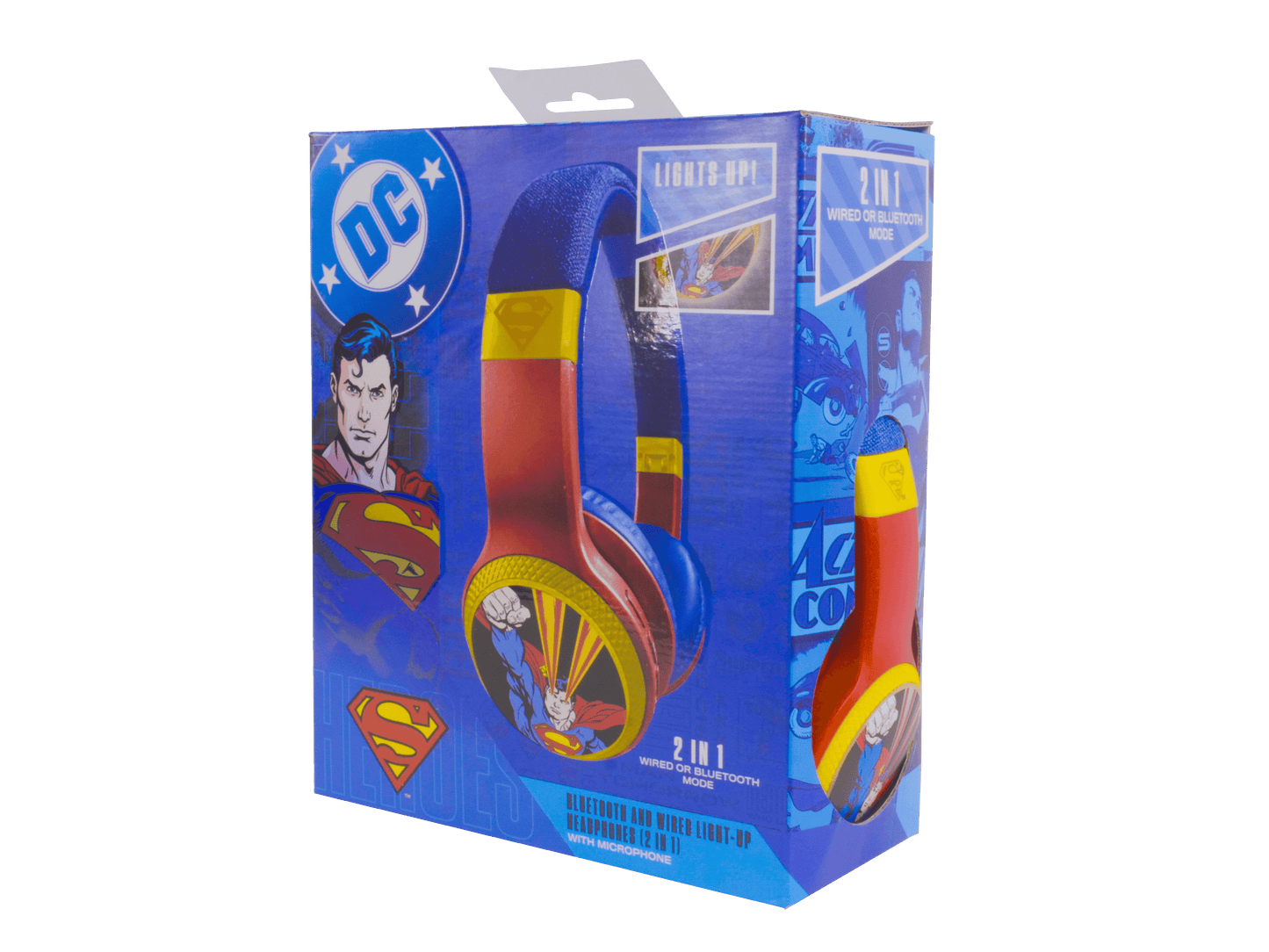Villem DC Universe - Justice League - Superman - Foldable Light-Up Headphones with Microphone Curiosity Distribution