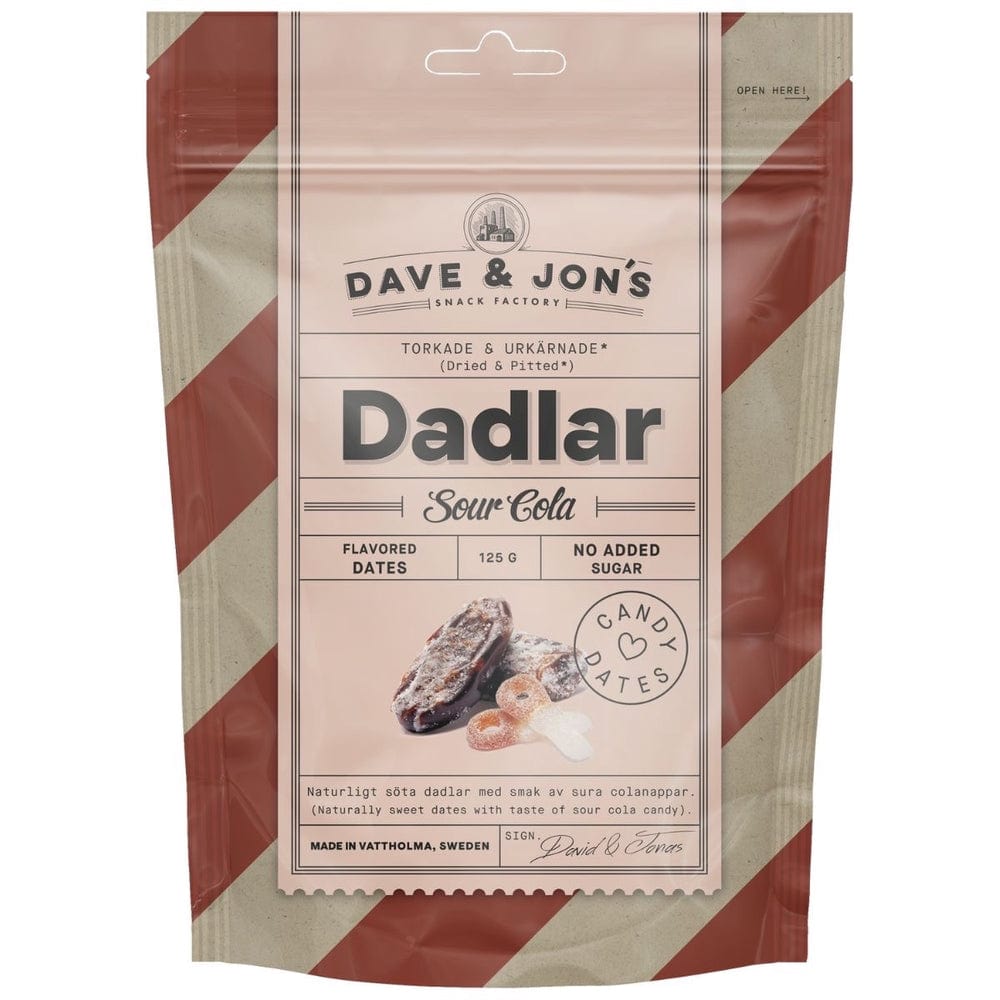 Villem Dave & Jon's maitsestatud datlid "Sour Cola" 125g Dave & Jon’s