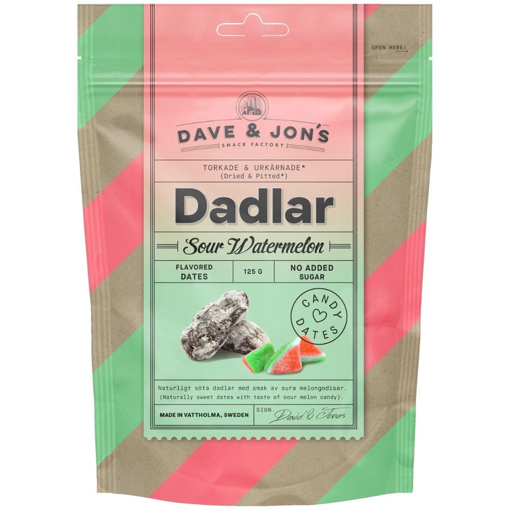 Villem Dave & Jon's maitsestatud datlid "Sour Watermelon" 125g Dave & Jon’s