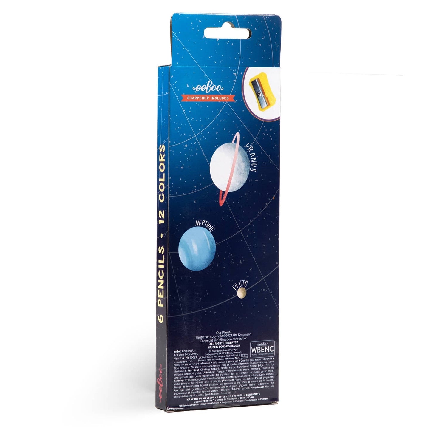 Villem 6 Jumbo Pencils - Our Planets Pencils eeBoo