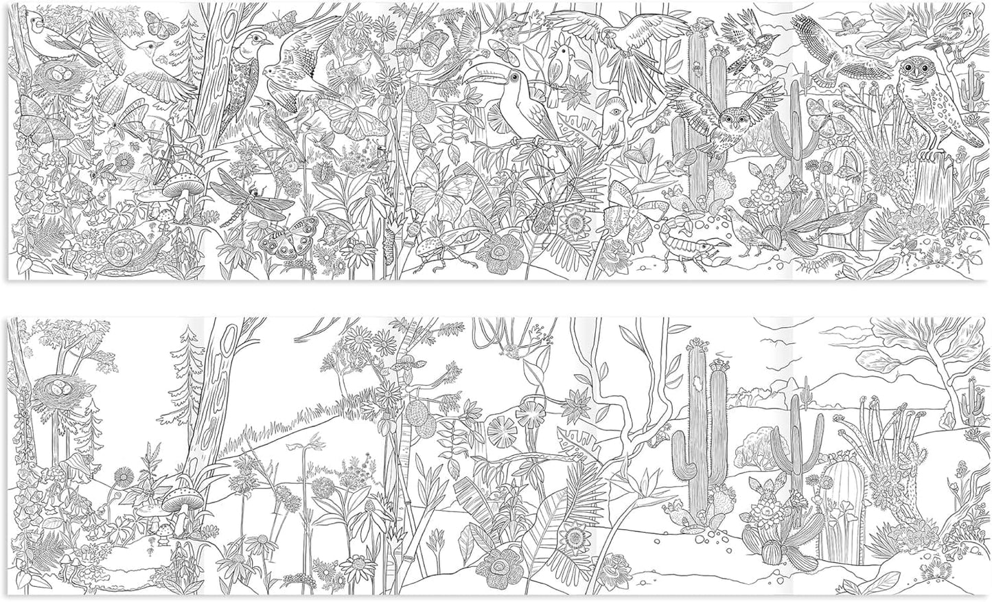 Villem EEBOO Bugs, Birds and Butterflies kokkuvoldutav värviraamat + 50 kleepsu EEBOO