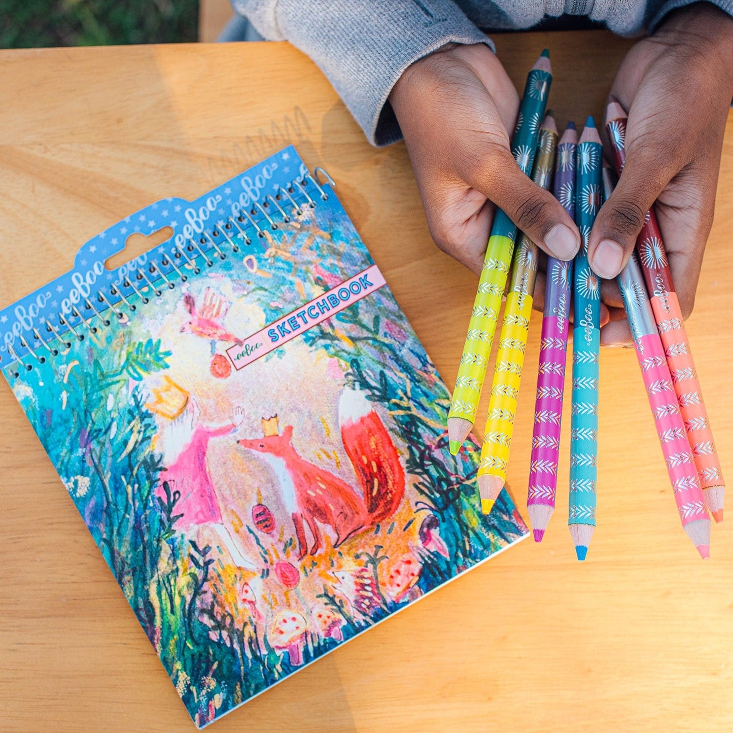 Villem EEBOO King Fox visandivihik 15.25 x 15.25 cm EEBOO