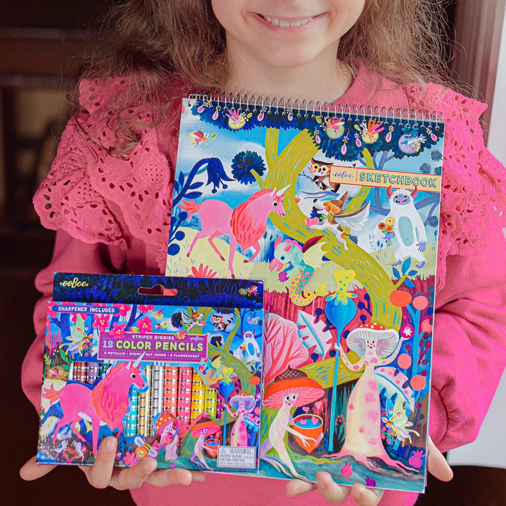 Villem EEBOO Magical Garden visandivihik 21,6 × 28 cm EEBOO