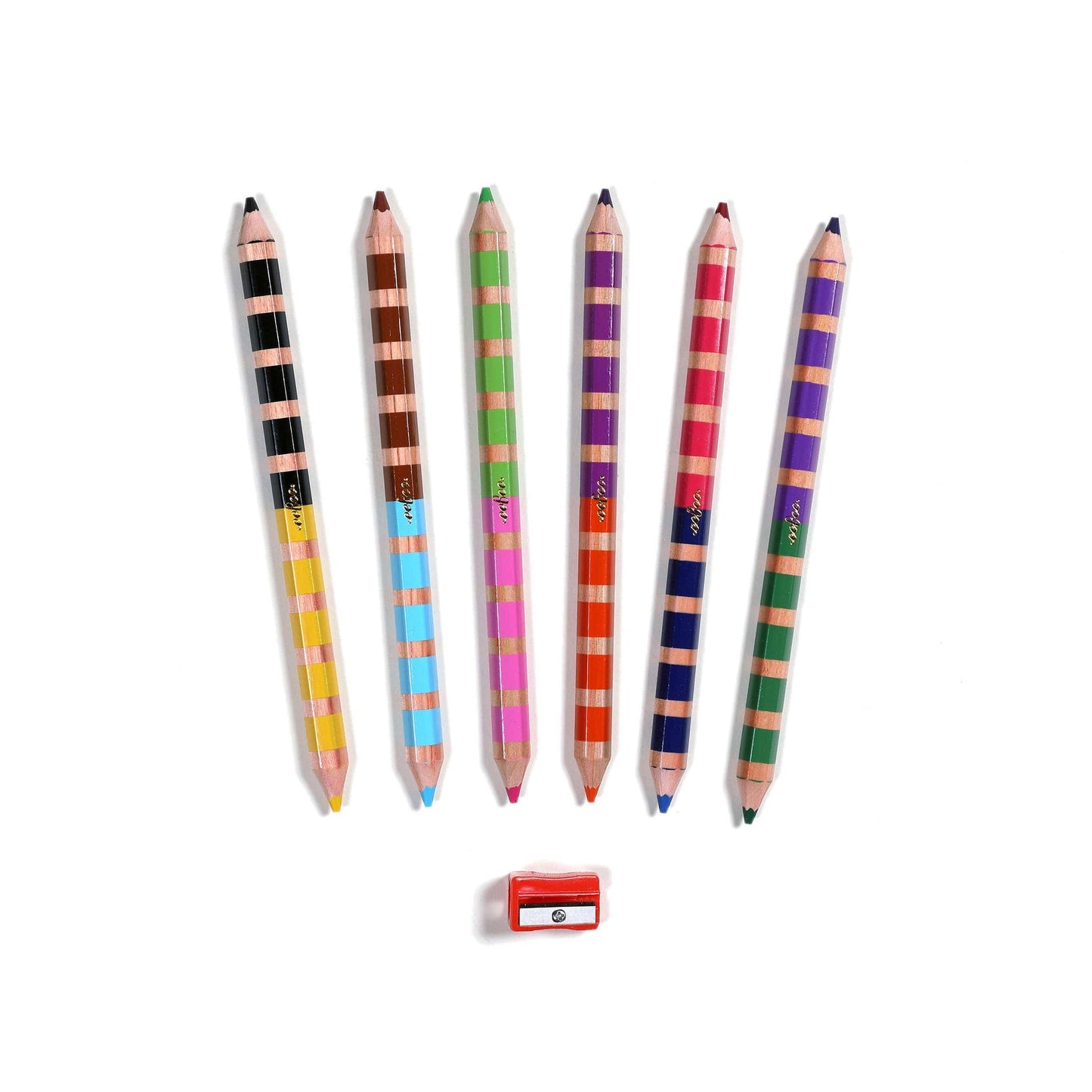Villem Otters 6 Jumbo Double-Sided Pencils eeBoo