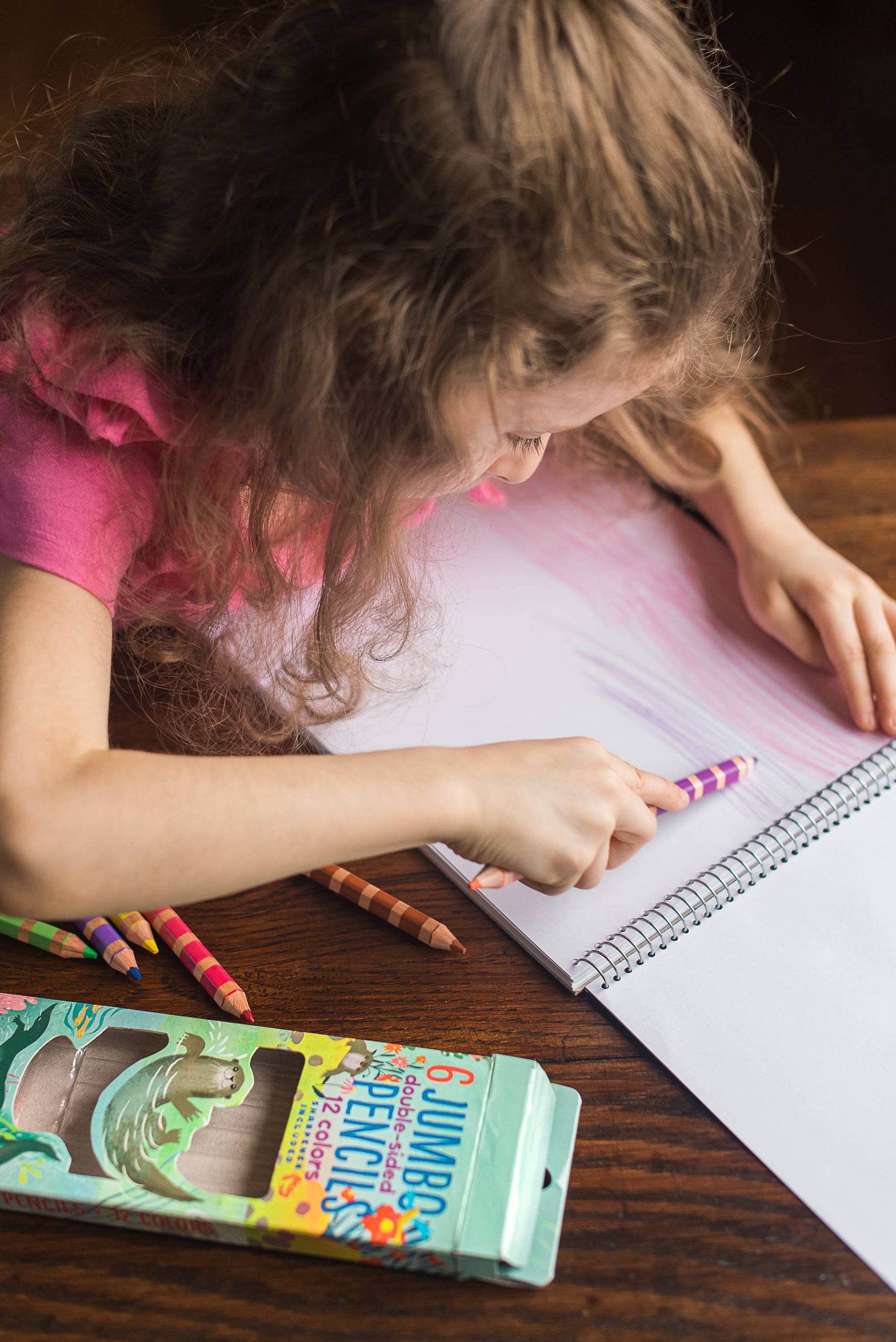 Villem Otters 6 Jumbo Double-Sided Pencils eeBoo