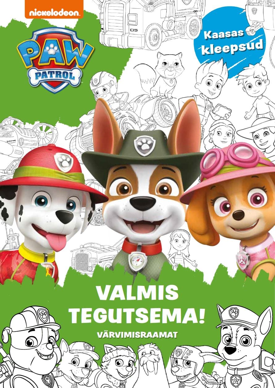 Villem Paw Patrol. Valmis tegutsema värviraamat kleepsudega. EGMONT