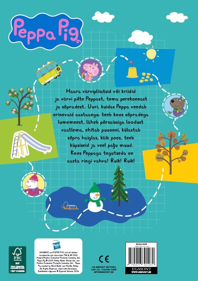 Villem Põrsas Peppa. Suur värviraamat 80lk EGMONT