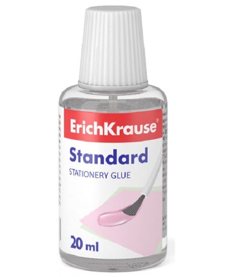 Villem Läbipaistev liim ERICH KRAUSE Standard, pintsliga, 20 ml Erich Krause