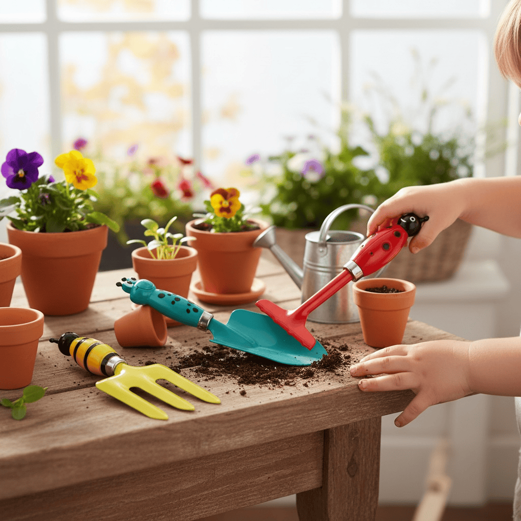 Villem Laste aiatööriistade komplekt 3 tk putukamotiiviga Esschert Design