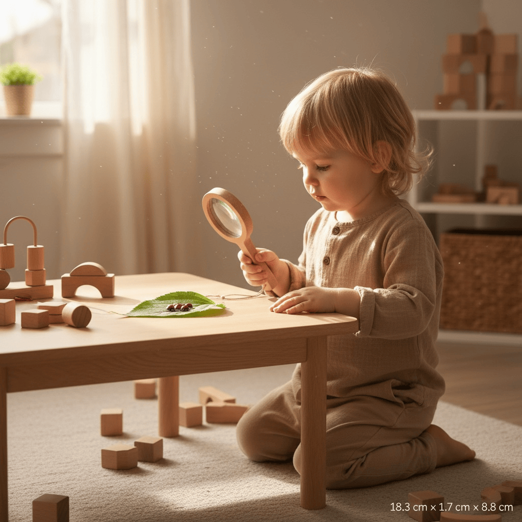 Villem Puidust luup lastele 3× ja 6× suurendusega Esschert Design