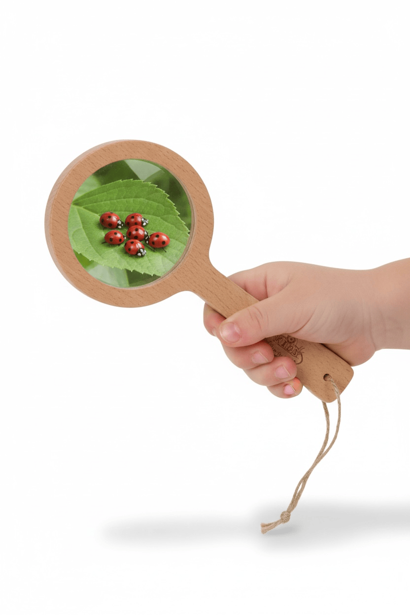 Villem Puidust luup lastele 3× ja 6× suurendusega Esschert Design
