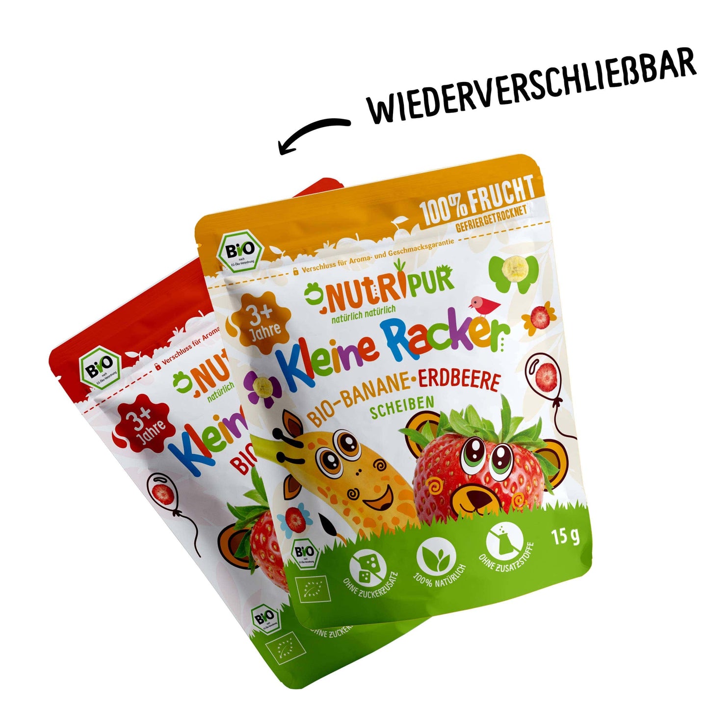 Villem Nutripur Külmkuivatatud mahe maasika- ja banaaniviilud 15 g ETTETELLIMINE, TARNE JAANUARIS!