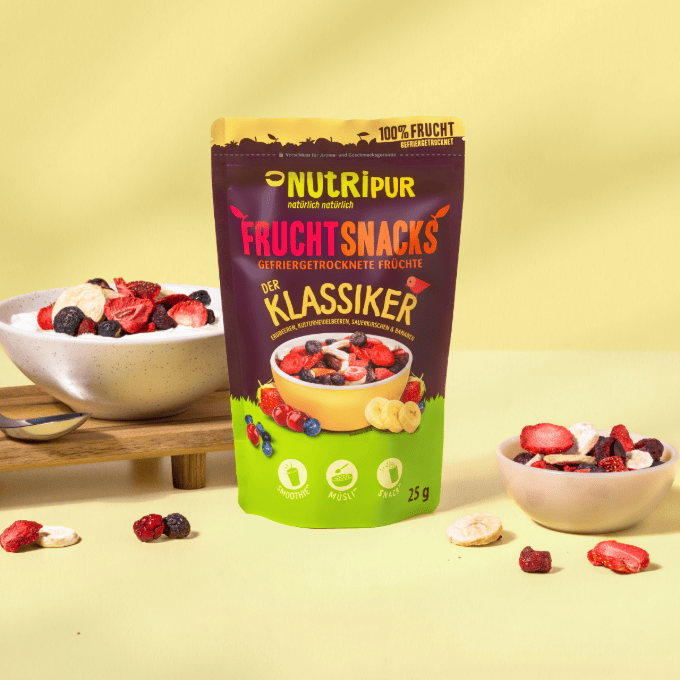 Villem Nutripur Külmkuivatatud puuviljasegu maasika, mustika, hapukirsi ja banaaniga 25g ETTETELLIMINE, TARNE JAANUARIS!