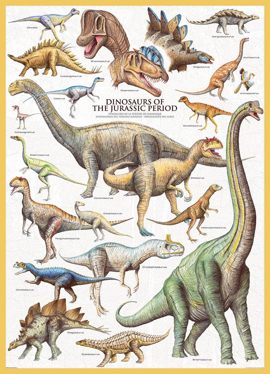Villem Pusle Dinosaurs of the Jurassic Period 1000 tk Eurographics Puzzles Europe
