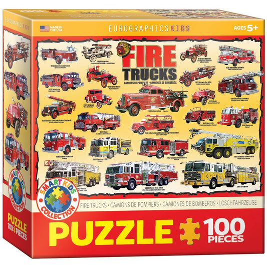 Villem Pusle Fire Trucks 100 tk Eurographics Puzzles Europe