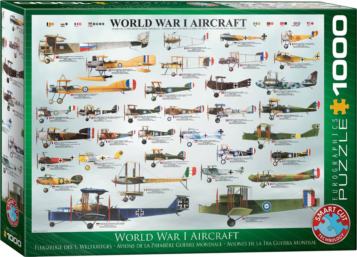 Villem Pusle World War I Aircraft 1000 tk Eurographics Puzzles Europe