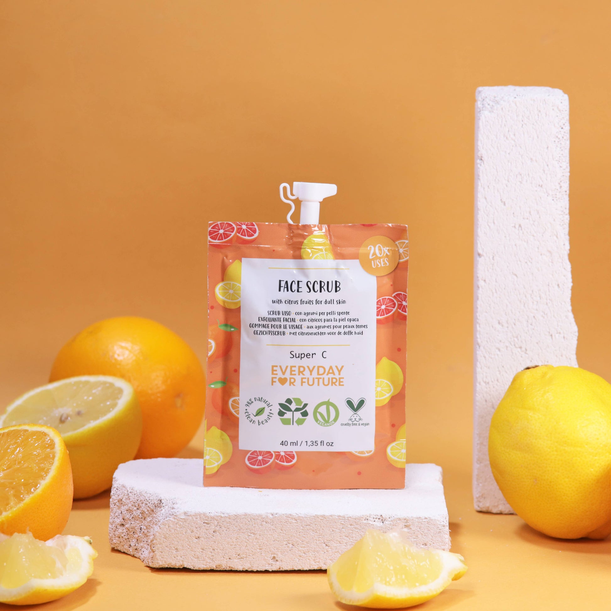 Villem Brightening Face Scrub with Orange and Lime Extract Everyday For Future