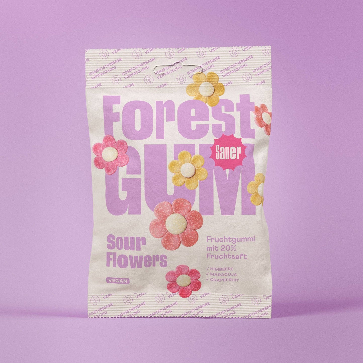Villem Vegan Fruchtgummi Sour Flowers 12x Forest Gum