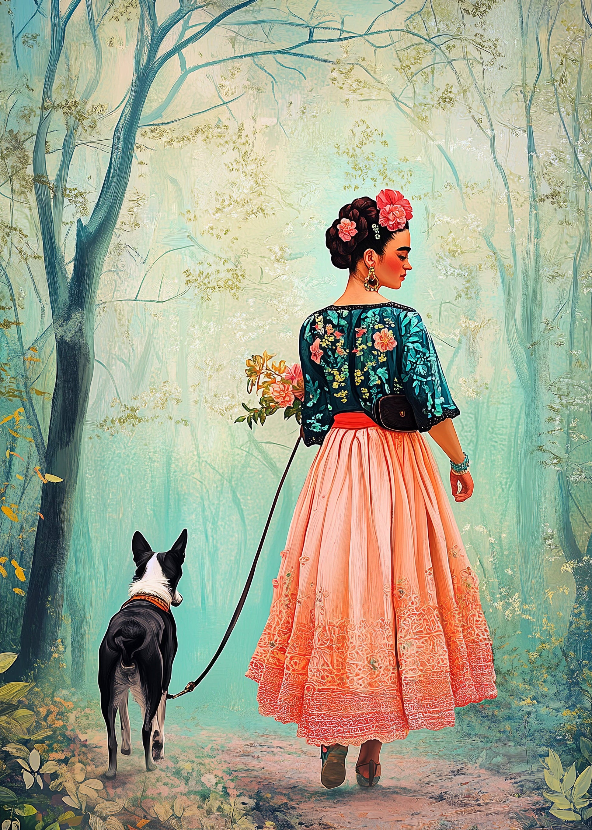 Villem Frida Kahlo: Spring Walk | Postkaart A6 Fripperies
