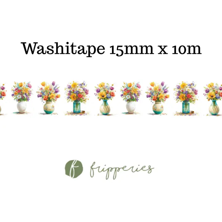Villem Fripperies washi teip – Floral Vase Fripperies