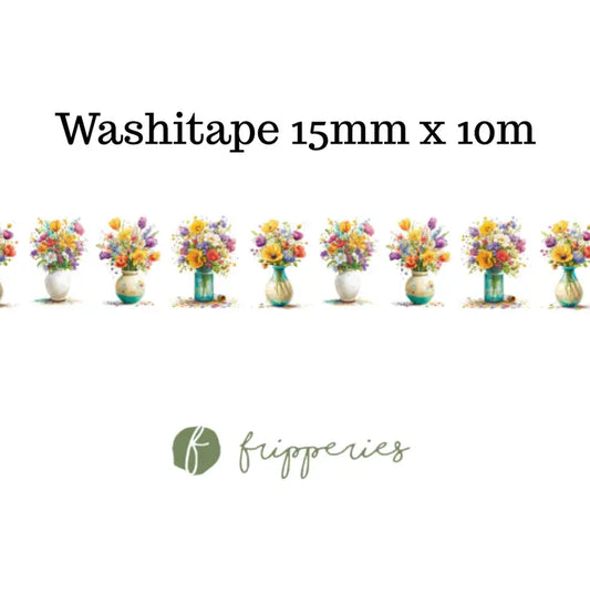 Villem Fripperies washi teip – Floral Vase Fripperies