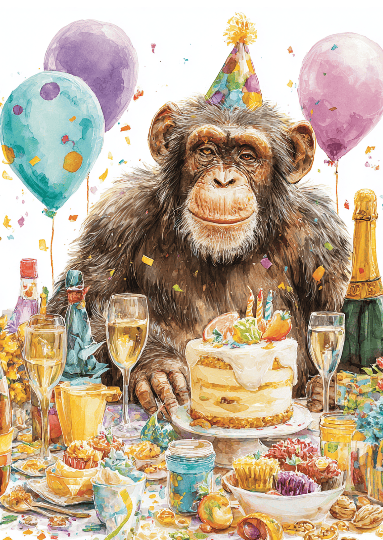 Villem Party: Monkey | Postkaart A6 Fripperies