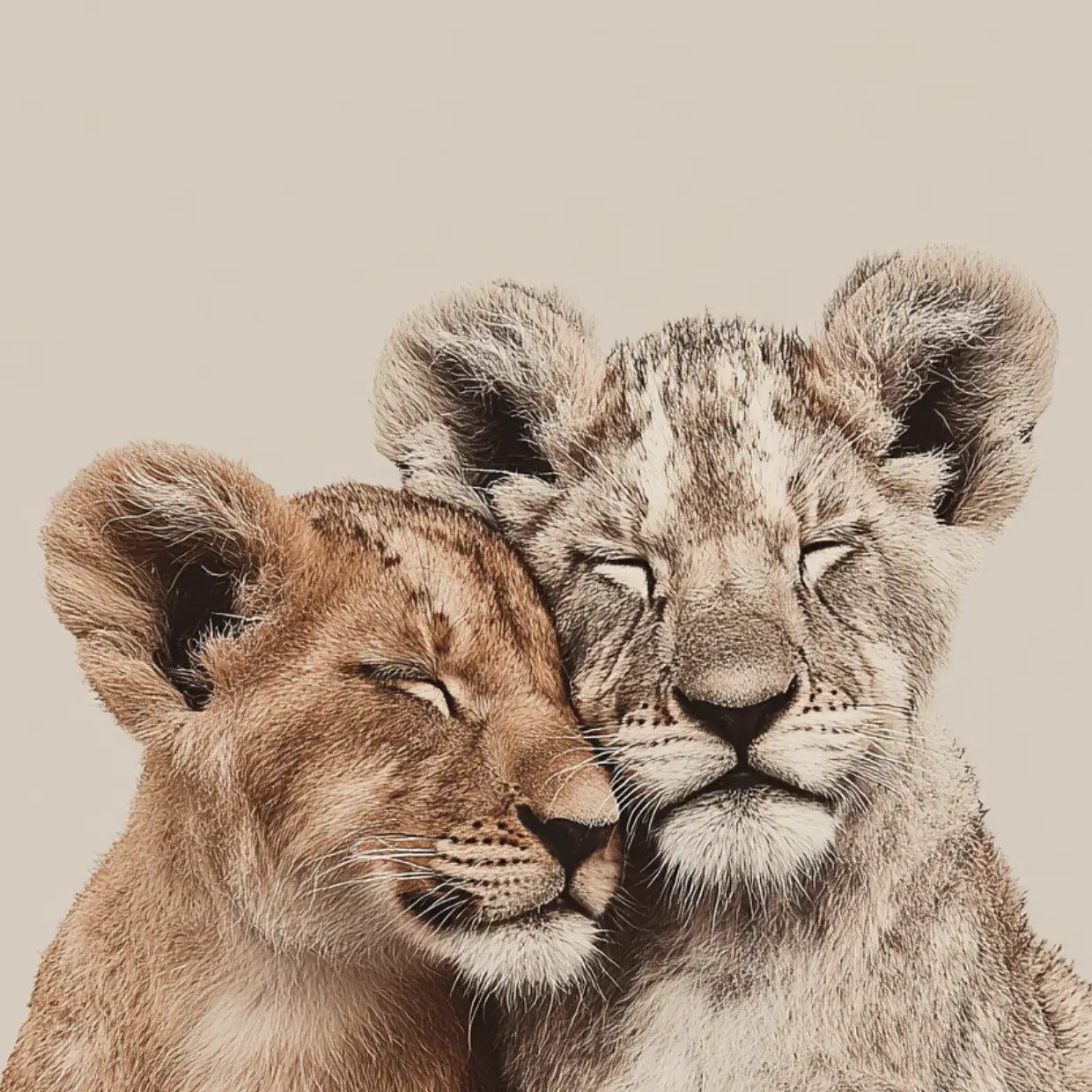 Villem Side By Side: Lions | Postkaart A6 Fripperies