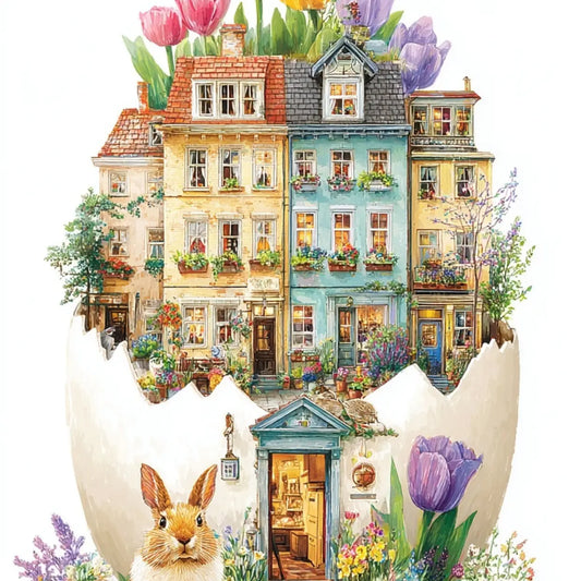Villem Spring Mood: the House in the Egg | Postkaart A6 Fripperies