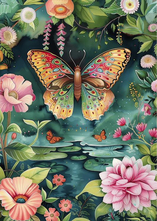 Villem The Chinese Garden: Butterfly | Postkaart A6 Fripperies