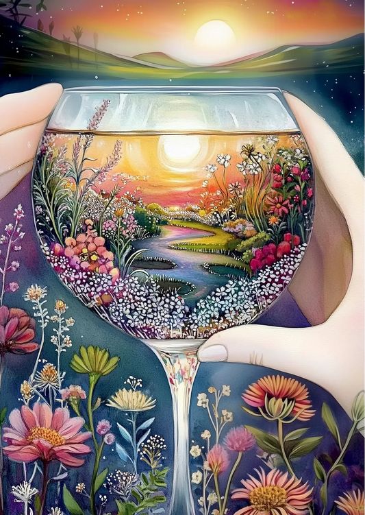 Villem World in a cup: Sips of Imagination | Postkaart A6 Fripperies