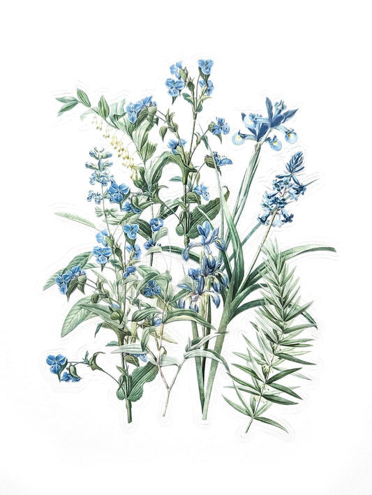 Villem Läbipaistva taustaga kleepsud - Sinine bukett 12tk Galeria Papieru