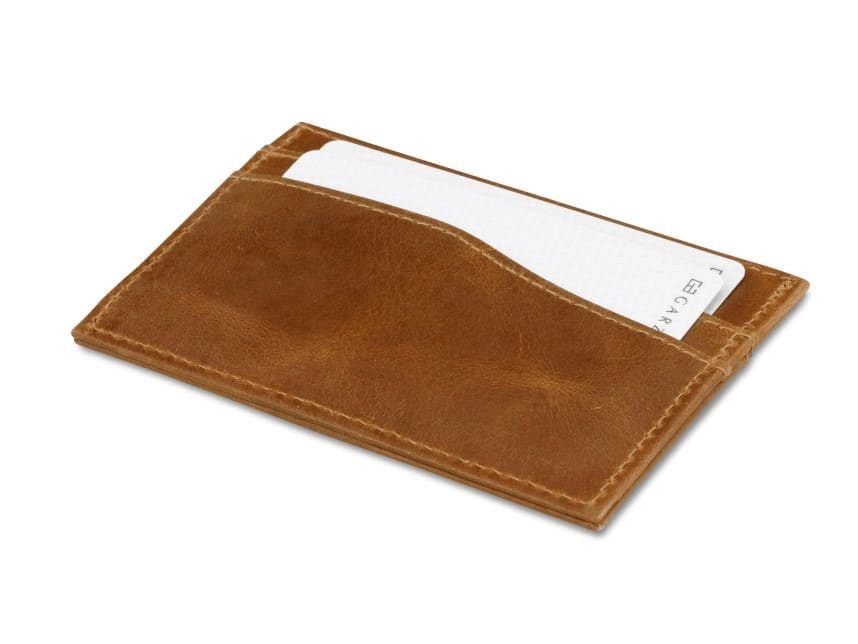 Villem Garzini Leggera Card Holder - Brushed Cognac Garzini