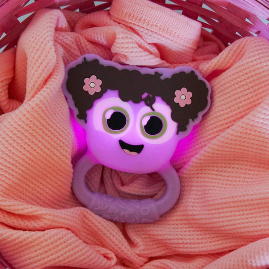 Villem Glo Pals helendav kõristi-närimislelu- Lumi purple Glo Pals