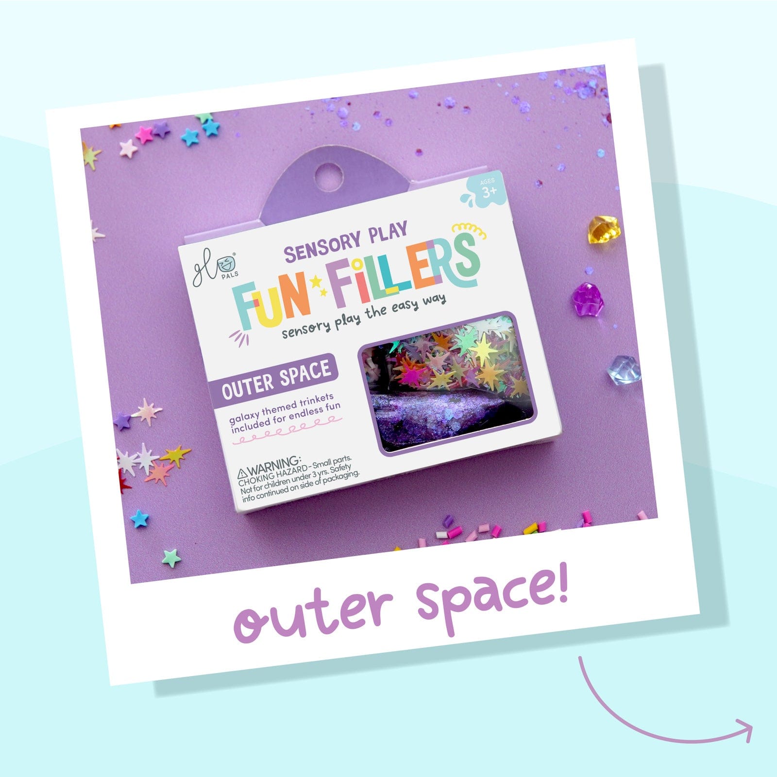 Villem Glo Pals sensoorsed purgi täidised- SPACE Fun Fillers Glo Pals