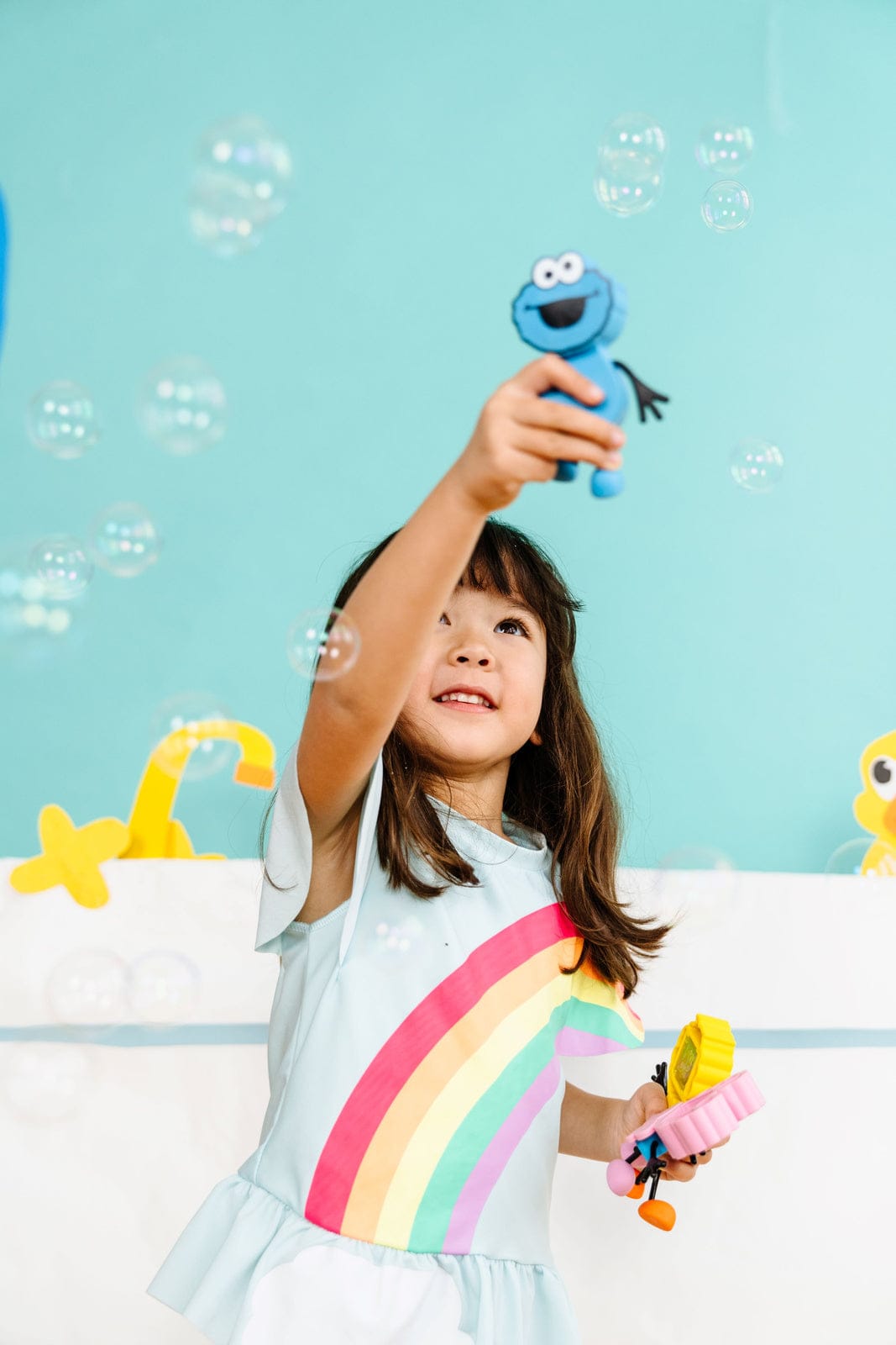 Villem Glo Pals vannitegelane koos valguskuubikutega – Cookie Monster Glo Pals