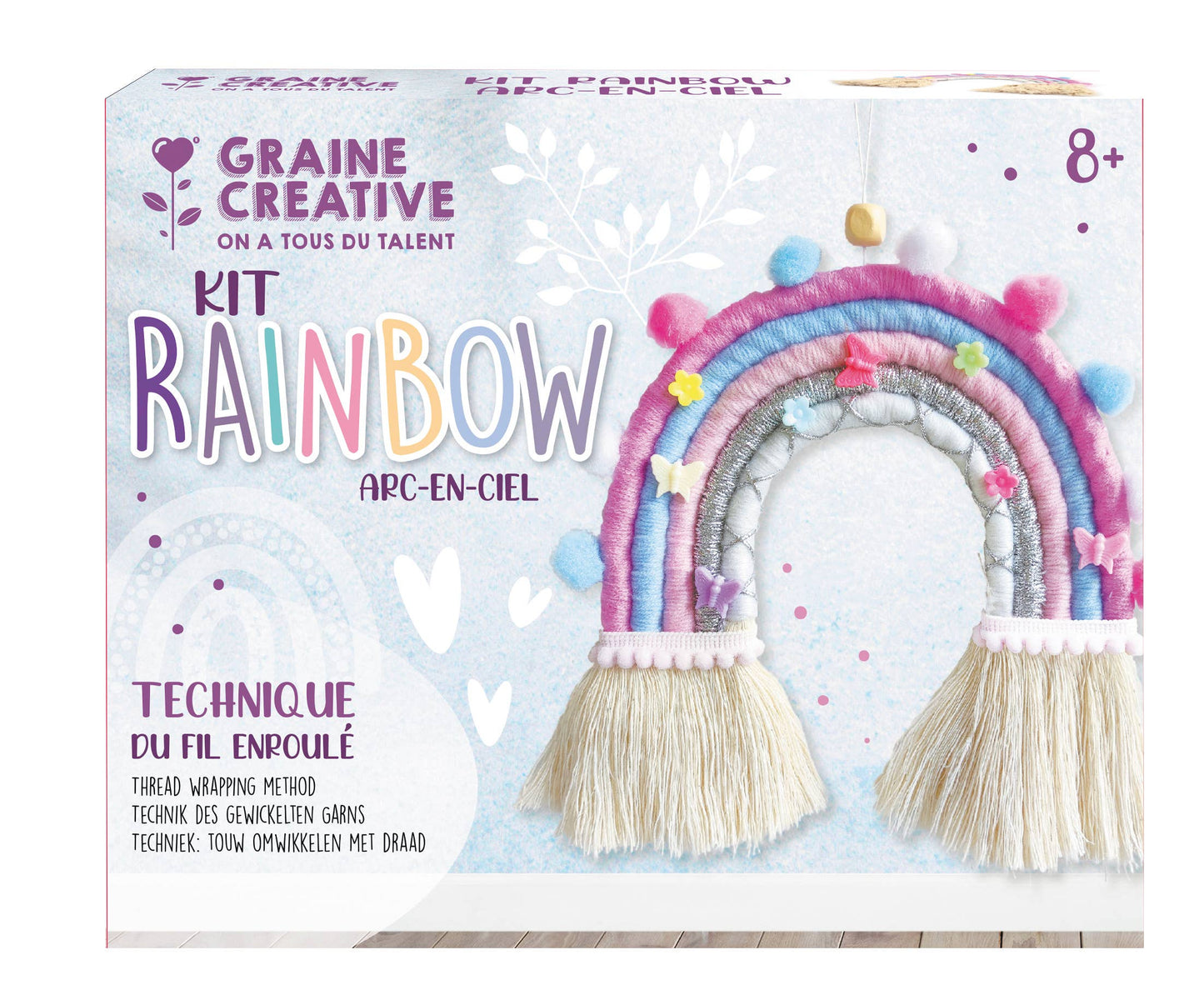 Villem COLORFUL RAINBOW YARN ART KIT FOR KIDS Graine Créative