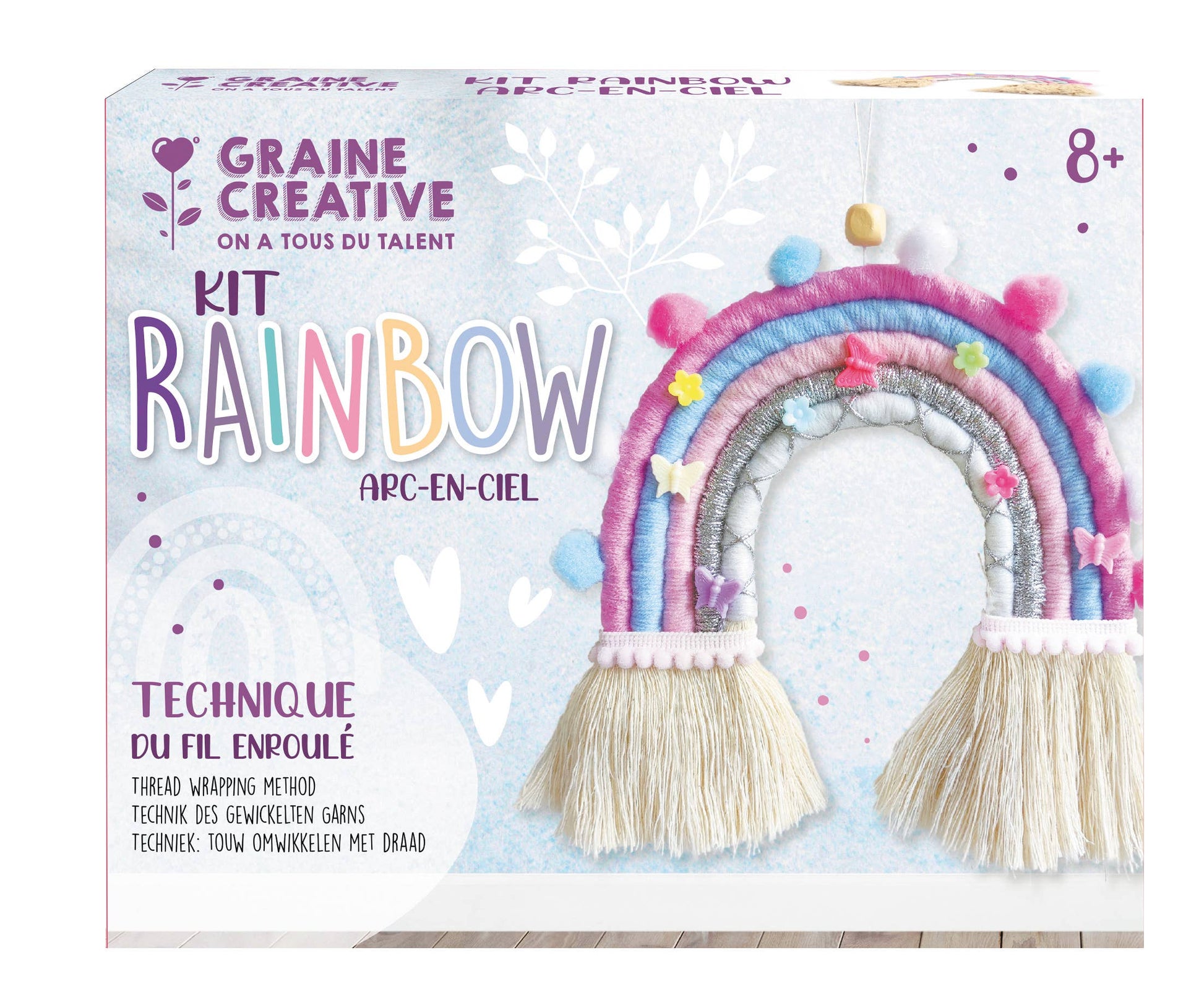 Villem COLORFUL RAINBOW YARN ART KIT FOR KIDS Graine Créative