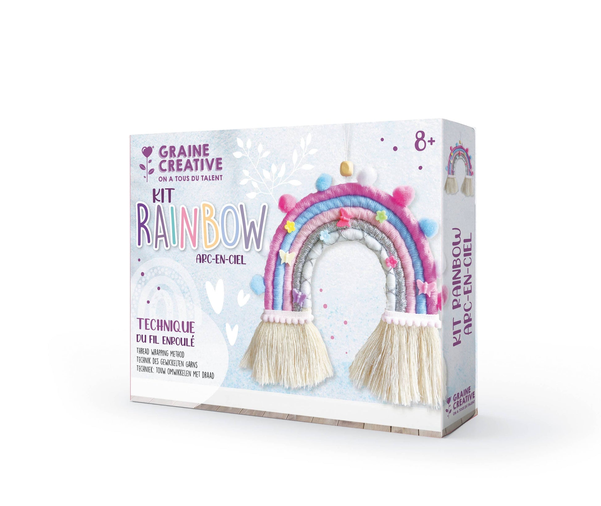 Villem COLORFUL RAINBOW YARN ART KIT FOR KIDS Graine Créative