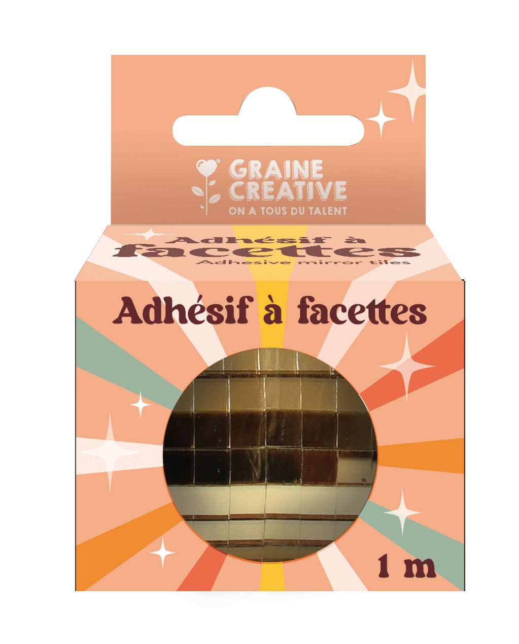 Villem FACETED GOLD ADHESIVE MIRRORS 5MM Graine Créative