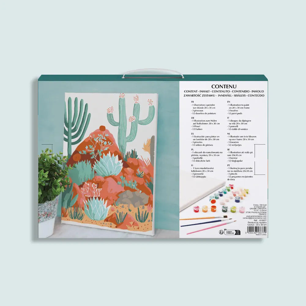 Villem Graine Créative Värvi numbrite järgi- Kaktus 20 × 30 cm Graine Créative