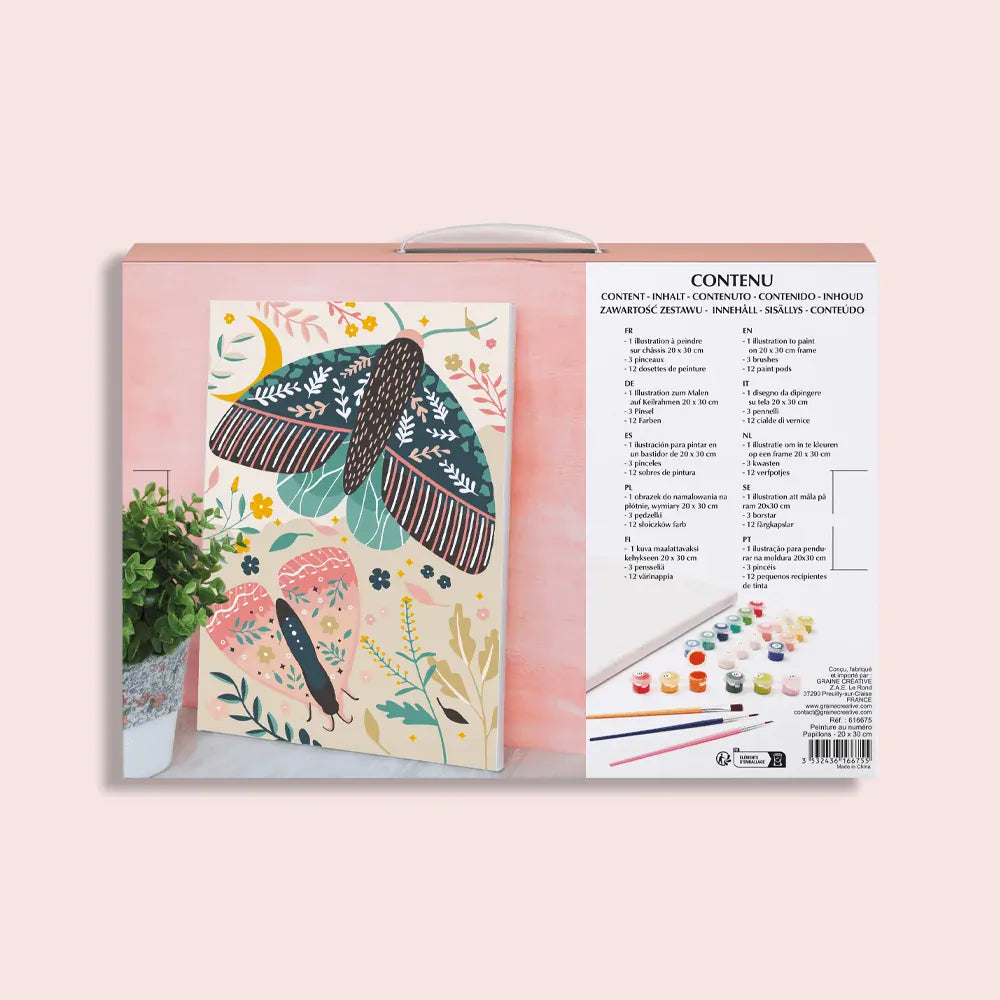 Villem Graine Créative Värvi numbrite järgi- Liblikad 20x30cm Graine Créative