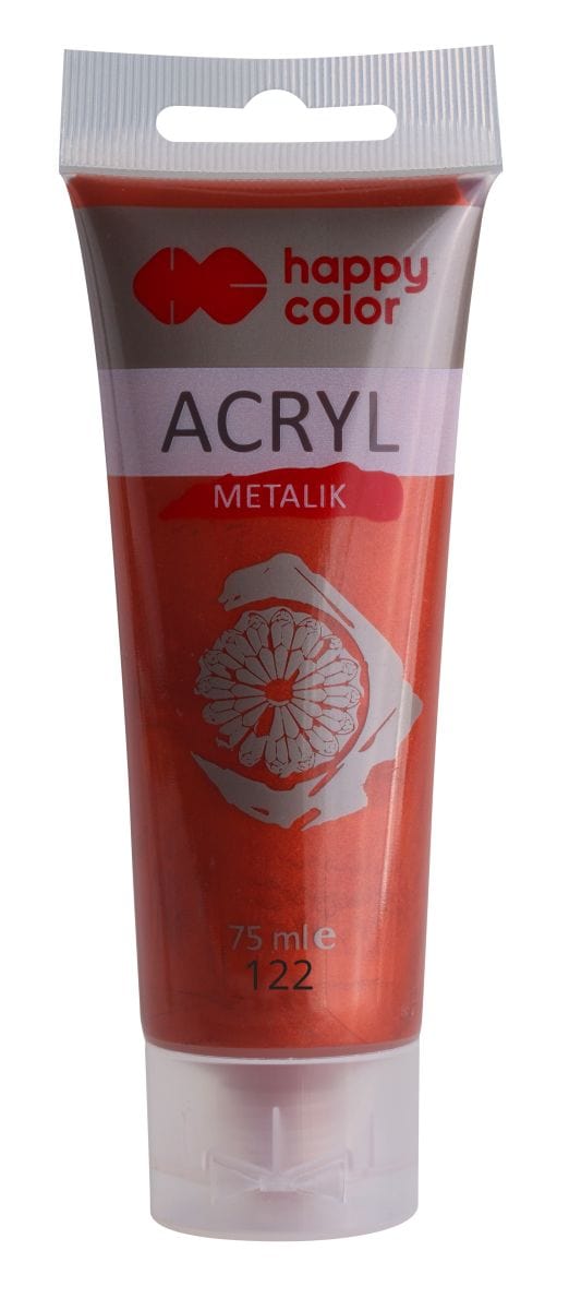 Villem Akrüülvärv metallic 75ml - Punane kuld Happy Color